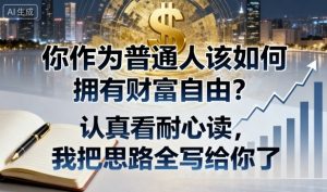 付费文章：你作为普通人该如何拥有财富自由？认真看耐心读，我把思路全写给你了 – 战狼项目网_分享创业资讯_最新网络项目资源-生财有道