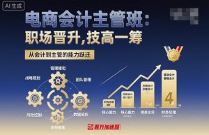 电商会计主管班，职场晋升，技高一筹 – 战狼项目网_分享创业资讯_最新网络项目资源-生财有道
