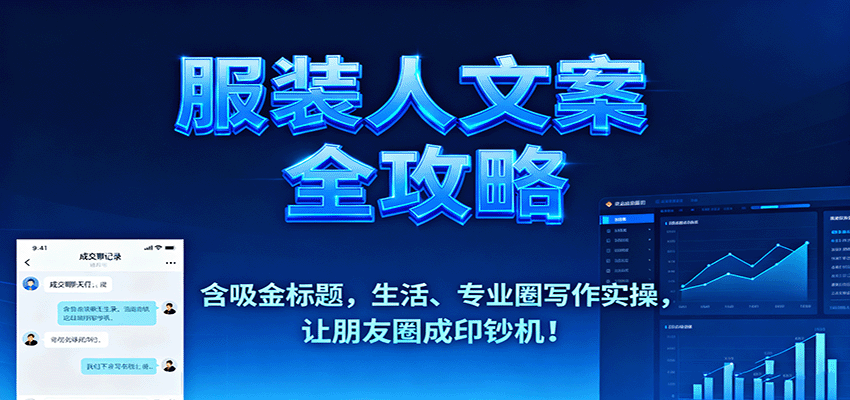 服装人文案全攻略，含吸金标题，生活、专业圈写作实操，让朋友圈成印钞机！ – 战狼项目网_分享创业资讯_最新网络项目资源-生财有道
