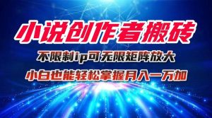小说创作者搬砖玩法，不限制IP简单无脑 可矩阵无限放大小白也能实现轻… – 战狼项目网_分享创业资讯_最新网络项目资源-生财有道