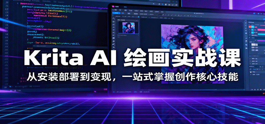 Krita AI 绘画实战课：从安装部署到变现，一站式掌握创作核心技能 – 战狼项目网_分享创业资讯_最新网络项目资源-生财有道