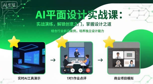 AI平面设计实战课，实战演练，解锁创意之门，掌握设计之道 – 战狼项目网_分享创业资讯_最新网络项目资源-生财有道
