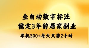 全自动数字标注，稳定3年的蓝海项目，居家也能矩阵开干的副业，单机日入3张+【揭秘】 – 战狼项目网_分享创业资讯_最新网络项目资源-生财有道