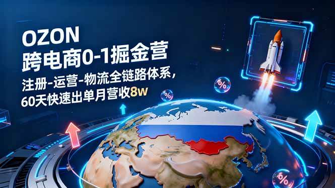 OZON跨境电商0-1掘金营：注册-运营-物流全链路体系，60天快速出单月营收8w – 战狼项目网_分享创业资讯_最新网络项目资源-生财有道