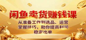 闲鱼卖货赚钱课：从准备工作到选品、运营，掌握技巧，助你提高利润稳定出单 – 战狼项目网_分享创业资讯_最新网络项目资源-生财有道
