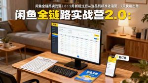 闲鱼全链路实战营2.0：9月新规过后从选品到标准化运营，7天快速出单 – 战狼项目网_分享创业资讯_最新网络项目资源-生财有道