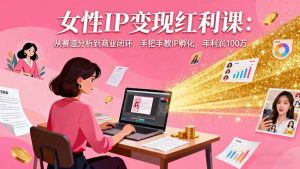 女性IP变现红利课：从赛道分析到商业闭环，手把手教IP孵化，年利润100万 – 战狼项目网_分享创业资讯_最新网络项目资源-生财有道