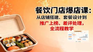 餐饮门店爆店课：从店铺搭建、套餐设计到推广上榜、差评处理，全流程教学 – 战狼项目网_分享创业资讯_最新网络项目资源-生财有道