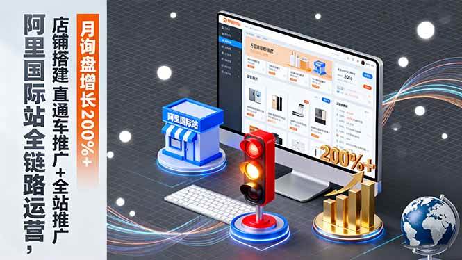 阿里国际站全链路运营，店铺搭建+直通车推广+全站推广，月询盘增长200%+ – 战狼项目网_分享创业资讯_最新网络项目资源-生财有道