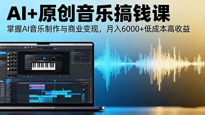 AI+原创音乐搞钱课：掌握AI音乐制作与商业变现，月入6000+低成本高收益 – 战狼项目网_分享创业资讯_最新网络项目资源-生财有道