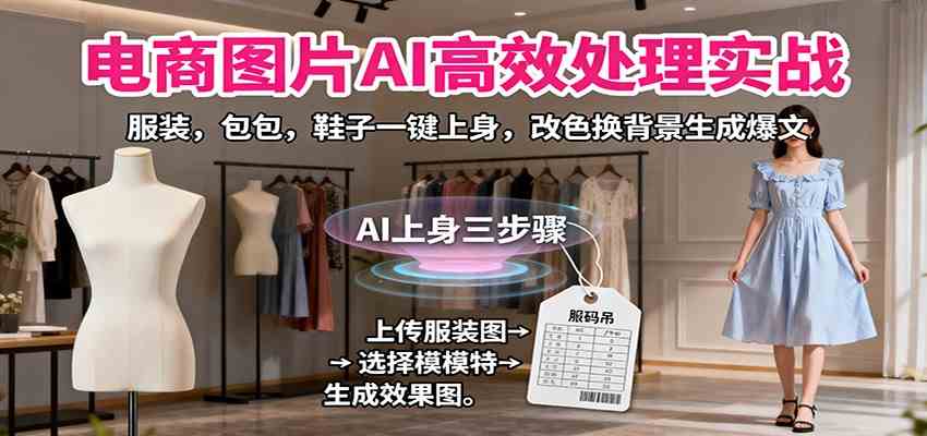 电商图片AI高效处理实战，服装，包包，鞋子一键上身，改色换背景生成爆文 – 战狼项目网_分享创业资讯_最新网络项目资源-生财有道