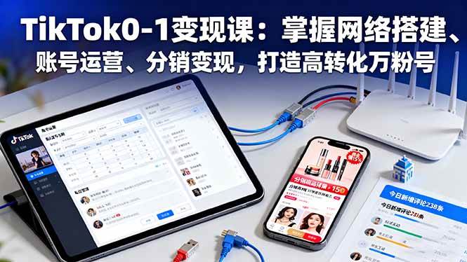 TikTok0-1变现课：掌握网络搭建、账号运营、分销变现，打造高转化万粉号 – 战狼项目网_分享创业资讯_最新网络项目资源-生财有道