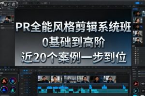 PR全能风格剪辑系统班，0基础到高阶，近20个案例一步到位 – 战狼项目网_分享创业资讯_最新网络项目资源-生财有道