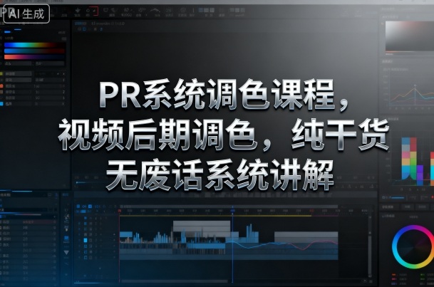 PR系统调色课程，视频后期调色，纯干货无废话系统讲解 – 战狼项目网_分享创业资讯_最新网络项目资源-生财有道