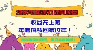独家电脑游戏挂G项目，常年稳定，收益无上限，年底搞钱回家过年【揭秘】 – 战狼项目网_分享创业资讯_最新网络项目资源-生财有道