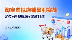 淘宝虚拟店铺盈利实战：定位+违规规避+爆款打造，月入过万很轻松！ – 战狼项目网_分享创业资讯_最新网络项目资源-生财有道