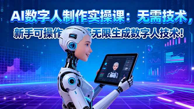 AI数字人制作实操课：无需技术，新手可操作，免费无限生成数字人技术！ – 战狼项目网_分享创业资讯_最新网络项目资源-生财有道