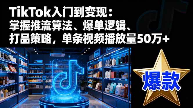 TikTok入门到变现：掌握推流算法、爆单逻辑、打品策略，单条视频播放量50w – 战狼项目网_分享创业资讯_最新网络项目资源-生财有道