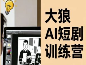 大狼AI短剧训练营-短剧课程（更新中） – 战狼项目网_分享创业资讯_最新网络项目资源-生财有道