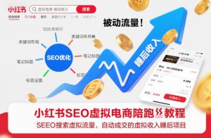 小红书SEO虚拟电商陪跑教程,实现seo搜索被动流量,自动成交的被动收入睡后项目 – 战狼项目网_分享创业资讯_最新网络项目资源-生财有道
