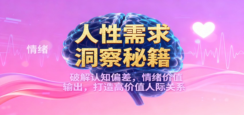 人性需求洞察秘籍，破解认知偏差，情绪价值输出，打造高价值人际关系 – 战狼项目网_分享创业资讯_最新网络项目资源-生财有道