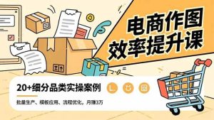 电商作图效率提升课，批量生产、模板应用、流程优化，20+细分品类实操案例，月赚3万 – 战狼项目网_分享创业资讯_最新网络项目资源-生财有道
