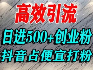 怎么打创业粉？抖音利用占便宜心理引流创业粉，单人日引500+精准流量 – 战狼项目网_分享创业资讯_最新网络项目资源-生财有道