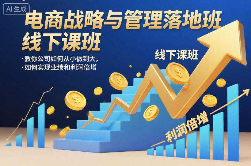 电商战略与管理落地班线下课，教你公司如何从小做到大，如何实现业绩和利润倍增【录音】 – 战狼项目网_分享创业资讯_最新网络项目资源-生财有道