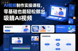 AI视频制作实操课程，零基础也能轻松做出吸睛AI视频 – 战狼项目网_分享创业资讯_最新网络项目资源-生财有道