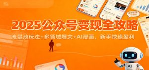 2025公众号变现全攻略：流量池玩法+多领域爆文+AI漫画，新手快速盈利 – 战狼项目网_分享创业资讯_最新网络项目资源-生财有道