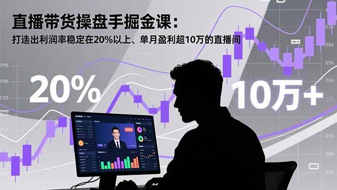 直播带货操盘手掘金课：打造出利润率稳定在20%以上、单月盈利超10万的直播间 – 战狼项目网_分享创业资讯_最新网络项目资源-生财有道