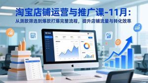 淘宝店铺运营与推广课-11月：从测款筛选到爆款打爆完整流程，提升店铺流量与转化效率 – 战狼项目网_分享创业资讯_最新网络项目资源-生财有道