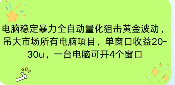 电脑EA策略挂机项目单窗口收益20-30u，单电脑可挂5-10个窗口收益稳健4位数 – 战狼项目网_分享创业资讯_最新网络项目资源-生财有道