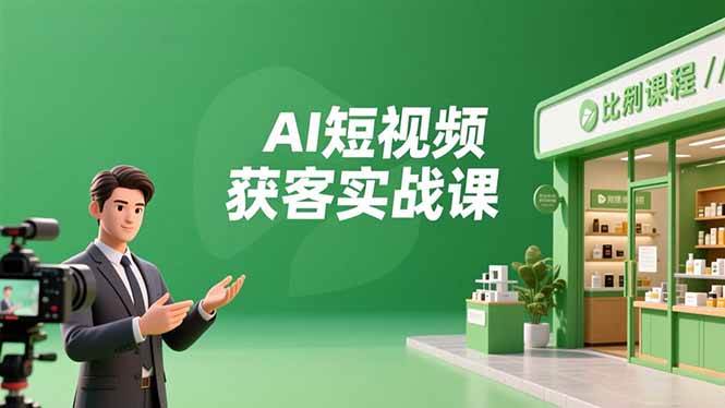 AI短视频获客实战课，数字人创作、实体行业应用、精准引流，30天获取客源月入6万+ – 战狼项目网_分享创业资讯_最新网络项目资源-生财有道