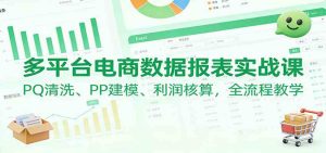 多平台电商数据报表实战课：PQ清洗、PP建模、 利润核算，全流程教学 – 战狼项目网_分享创业资讯_最新网络项目资源-生财有道