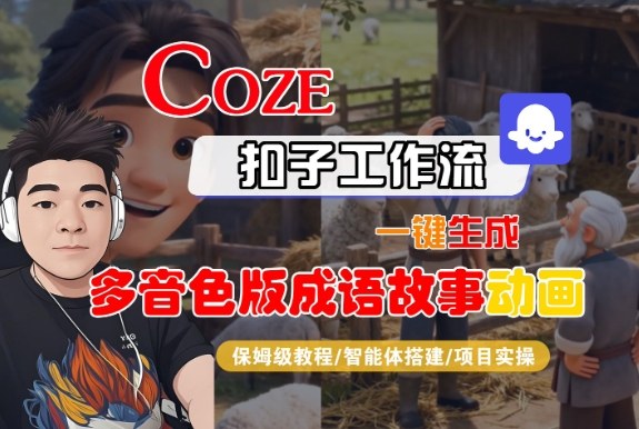 Coze扣子智能体工作流一键生成“多音色版成语故事“动画，全流程保姆级教学 – 战狼项目网_分享创业资讯_最新网络项目资源-生财有道