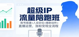 超级IP流量陪跑班：账号搭建+人设定位+爆款创作+直播运营，涨粉变现全流程 – 战狼项目网_分享创业资讯_最新网络项目资源-生财有道