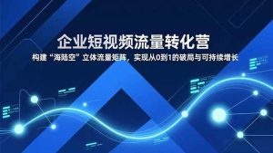 企业短视频流量转化营，构建“海陆空”立体流量矩阵，实现从0到1的破局与可持续增长 – 战狼项目网_分享创业资讯_最新网络项目资源-生财有道