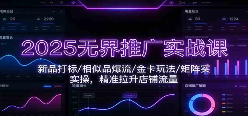 2025无界推广实战课：新品打标/相似品爆流/金卡玩法/矩阵实操，精准拉升店铺流量 – 战狼项目网_分享创业资讯_最新网络项目资源-生财有道
