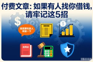 付费文章：如果有人找你借钱，请牢记这5招 – 战狼项目网_分享创业资讯_最新网络项目资源-生财有道