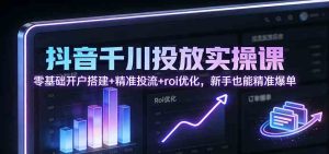 抖音千川投放实操课：零基础开户搭建+精准投流+roi优化，新手也能精准爆单 – 战狼项目网_分享创业资讯_最新网络项目资源-生财有道