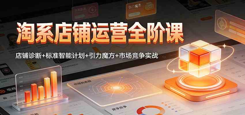淘系店铺运营全阶课：店铺诊断+标准智能计划+引力魔方+市场竞争实战 – 战狼项目网_分享创业资讯_最新网络项目资源-生财有道