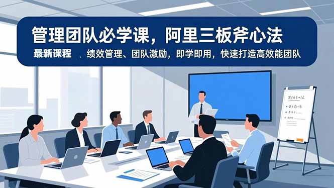 管理团队必学课，阿里三板斧心法、绩效管理、团队激励，即学即用，快速打造高效能团队 – 战狼项目网_分享创业资讯_最新网络项目资源-生财有道