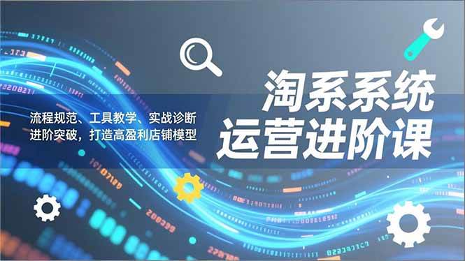 淘系系统运营进阶课2.0，流程规范、工具教学、实战诊断，进阶突破，打造高盈利店铺模型 – 战狼项目网_分享创业资讯_最新网络项目资源-生财有道
