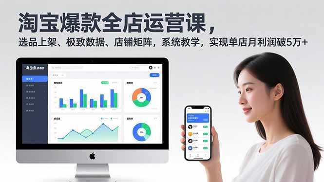 淘宝爆款全店运营课2.0，选品上架、极致数据、店铺矩阵，系统教学，实现单店月利润破5万+ – 战狼项目网_分享创业资讯_最新网络项目资源-生财有道