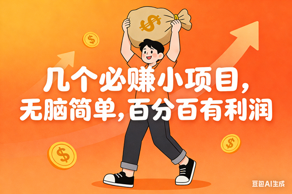 几个必赚小项目，无脑简单，百分百有利润，副业首选，日入200+ – 战狼项目网_分享创业资讯_最新网络项目资源-生财有道