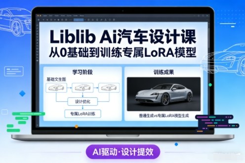 Liblib Ai汽车设计课，从0基础文生图，到教你训练专属设计和风格LoRA模型 – 战狼项目网_分享创业资讯_最新网络项目资源-生财有道