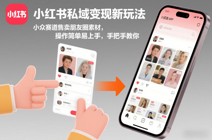 小红书私域变现新玩法，小众赛道售卖朋友圈素材，操作简单易上手，手把手教你 – 战狼项目网_分享创业资讯_最新网络项目资源-生财有道