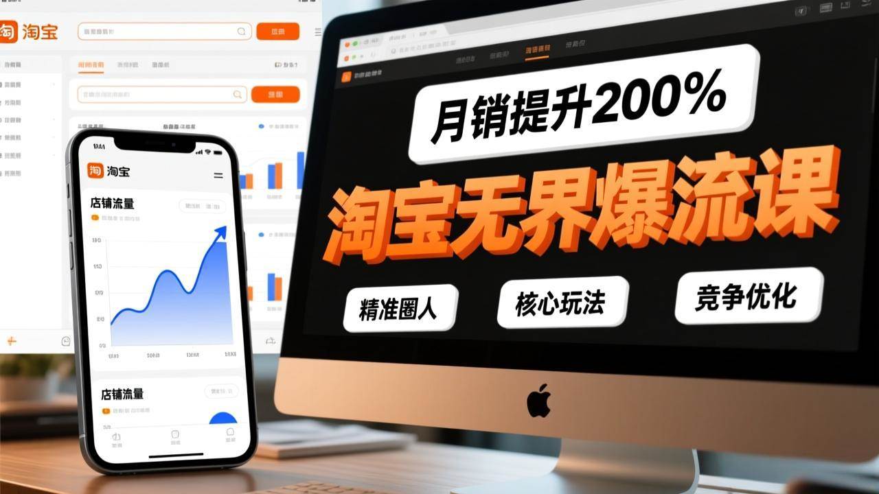 淘宝无界爆流课，精准圈人、核心玩法、竞争优化，快速引爆店铺流量，月销提升200% – 战狼项目网_分享创业资讯_最新网络项目资源-生财有道