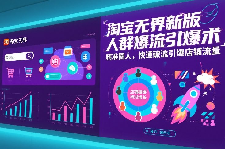 淘宝无界新版人群爆流引爆术，精准圈人，快速破流引爆店铺流量 – 战狼项目网_分享创业资讯_最新网络项目资源-生财有道